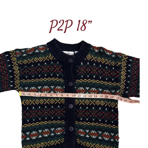 Vintage Fair Isle Copper Key Clothing Company Button Up Cardigan Unisex Small - Picture 6 of 9